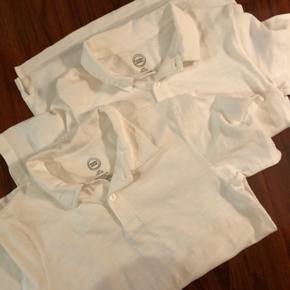 wonder nation Other - (2) Boys White Polo Shirts